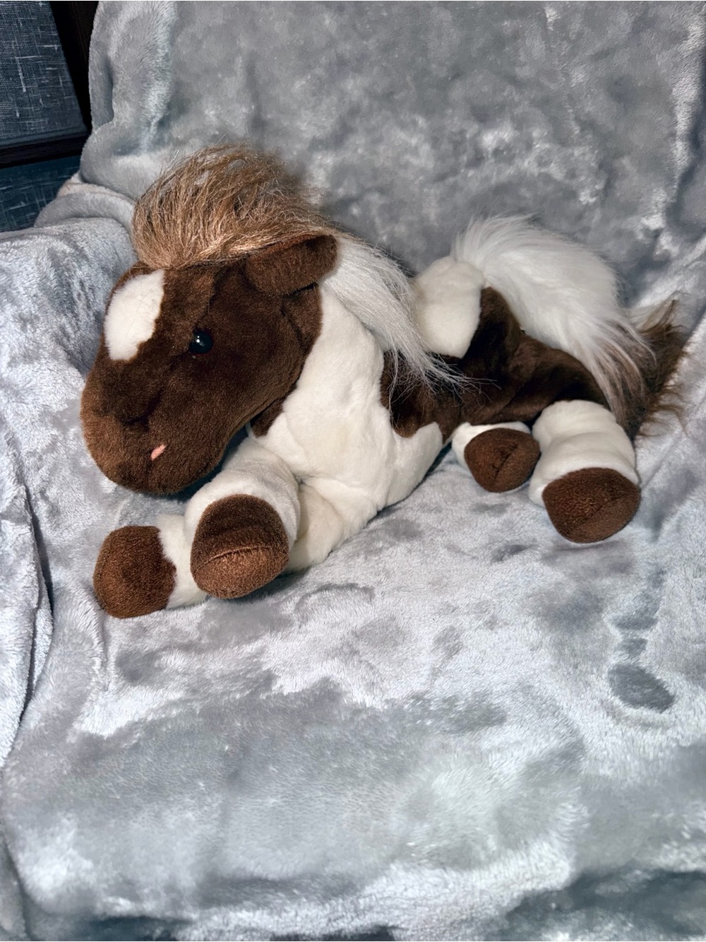 Vintage 2001 Commonwealth PINTO Brown White Horse 14" Stuffed Animal Plush